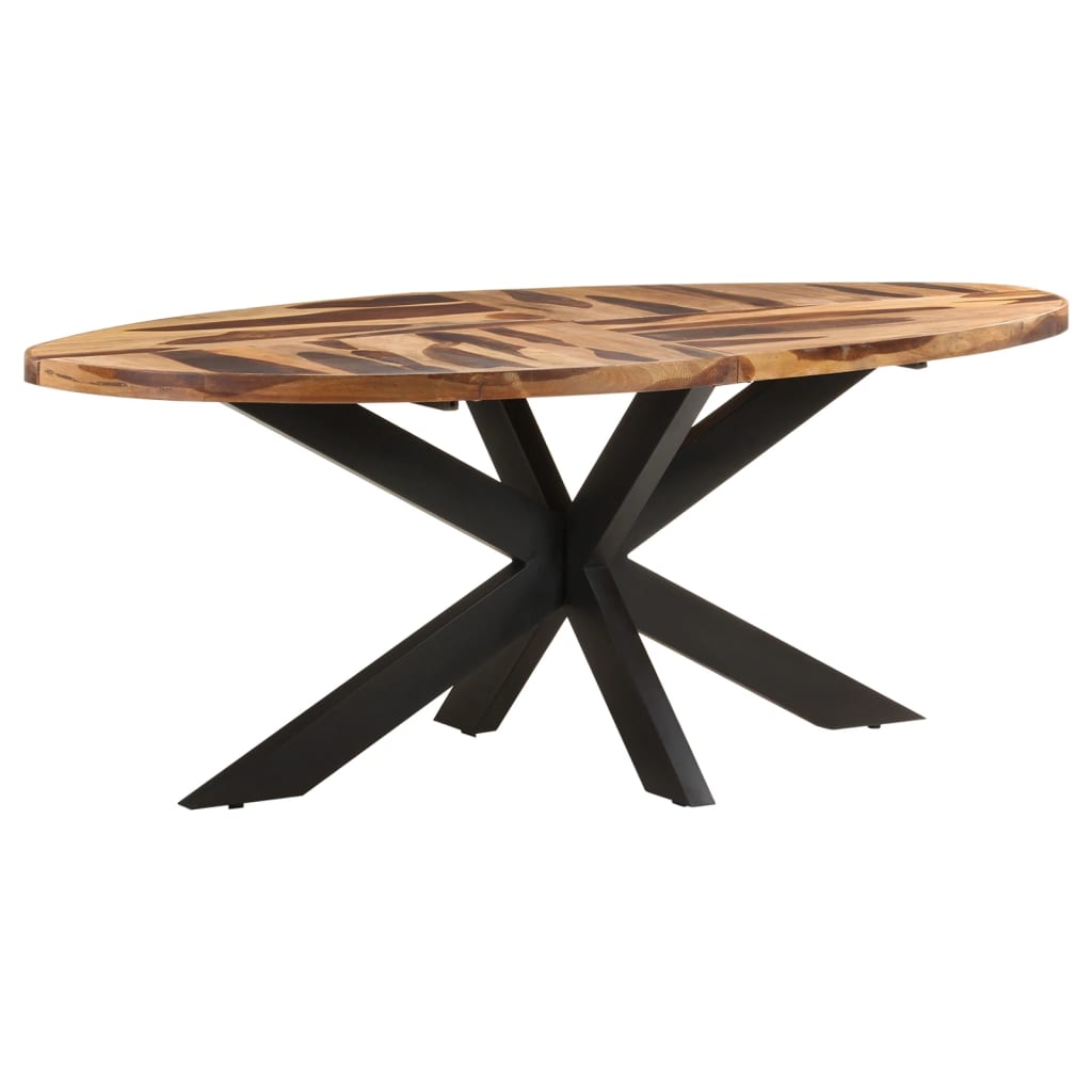 Eettafel ovaal 200x100x75 cm acaciahout met acacia afwerking is nu te koop bij PeponiXL, paradijselijk wonen!