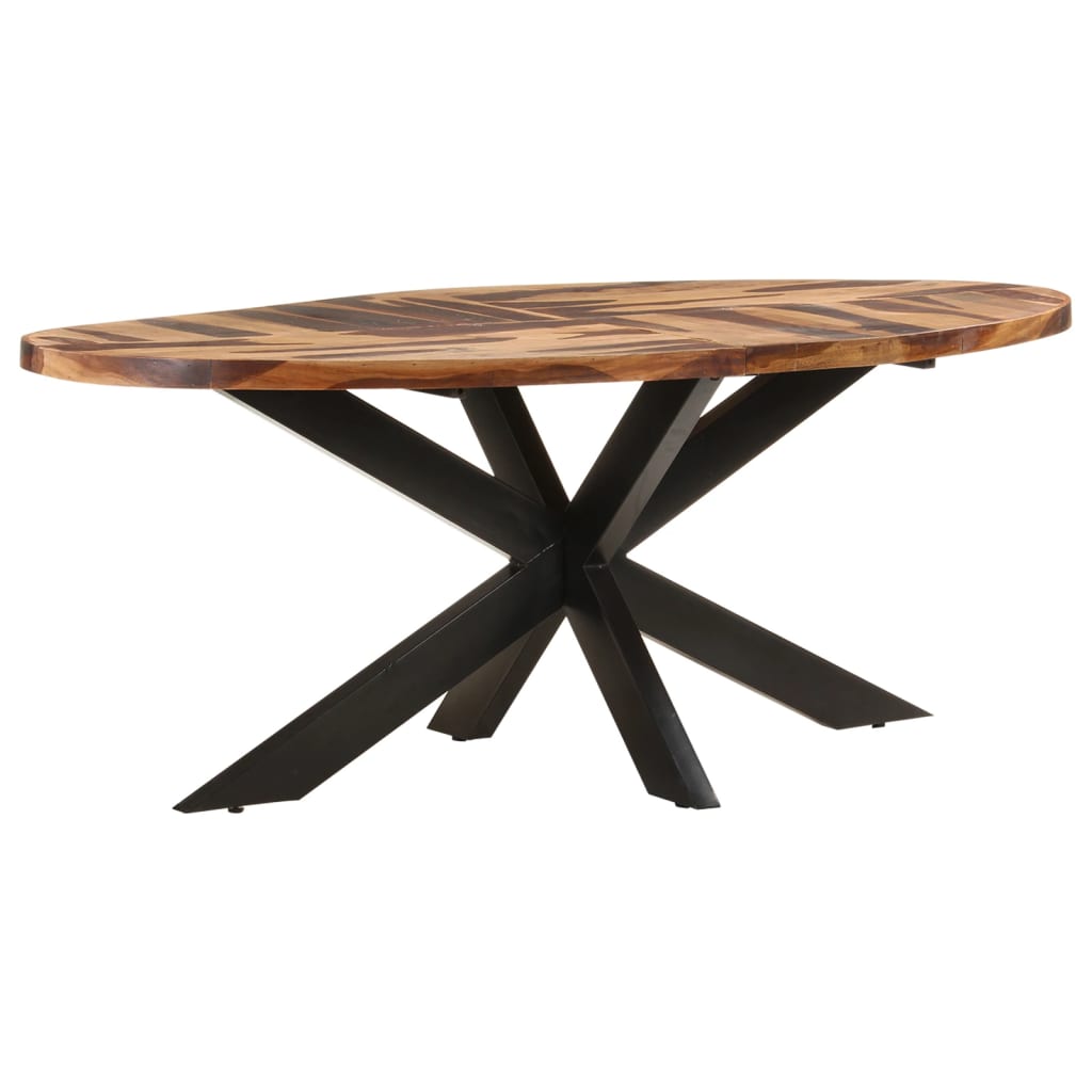 Eettafel ovaal 200x100x75 cm acaciahout met acacia afwerking is nu te koop bij PeponiXL, paradijselijk wonen!