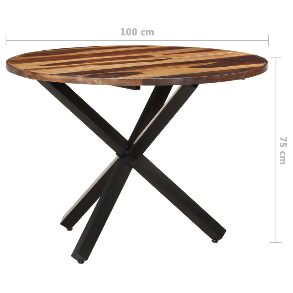 Eettafel 100x100x75 cm acaciahout met honingkleurige afwerking is nu te koop bij PeponiXL, paradijselijk wonen!