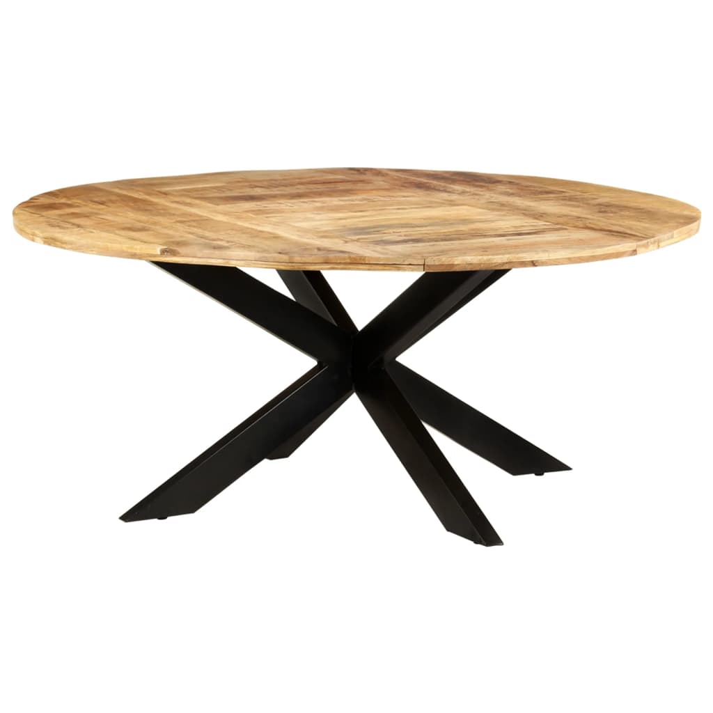 Eettafel rond 175x75 cm ruw mangohout is nu te koop bij PeponiXL, paradijselijk wonen!