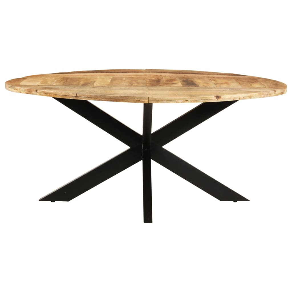 Eettafel rond 175x75 cm ruw mangohout is nu te koop bij PeponiXL, paradijselijk wonen!