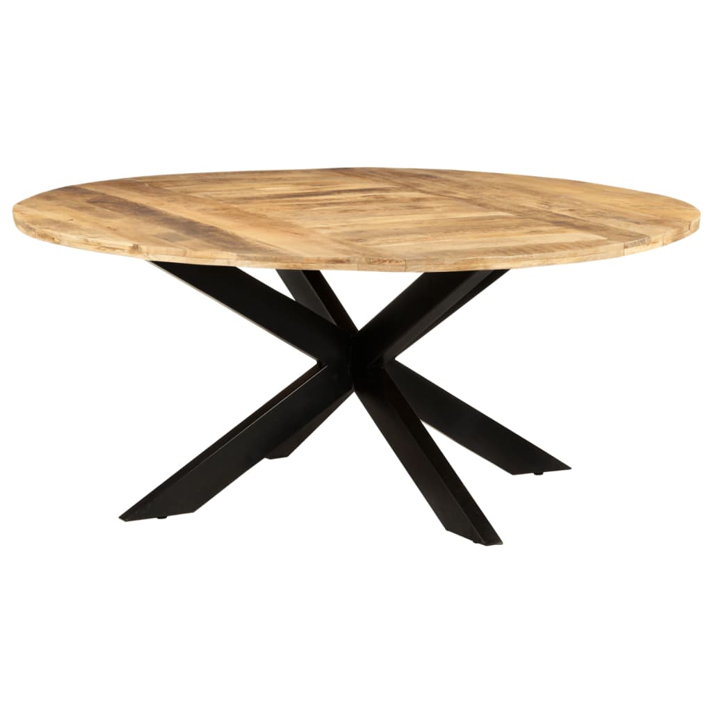 Eettafel rond 175x75 cm ruw mangohout is nu te koop bij PeponiXL, paradijselijk wonen!