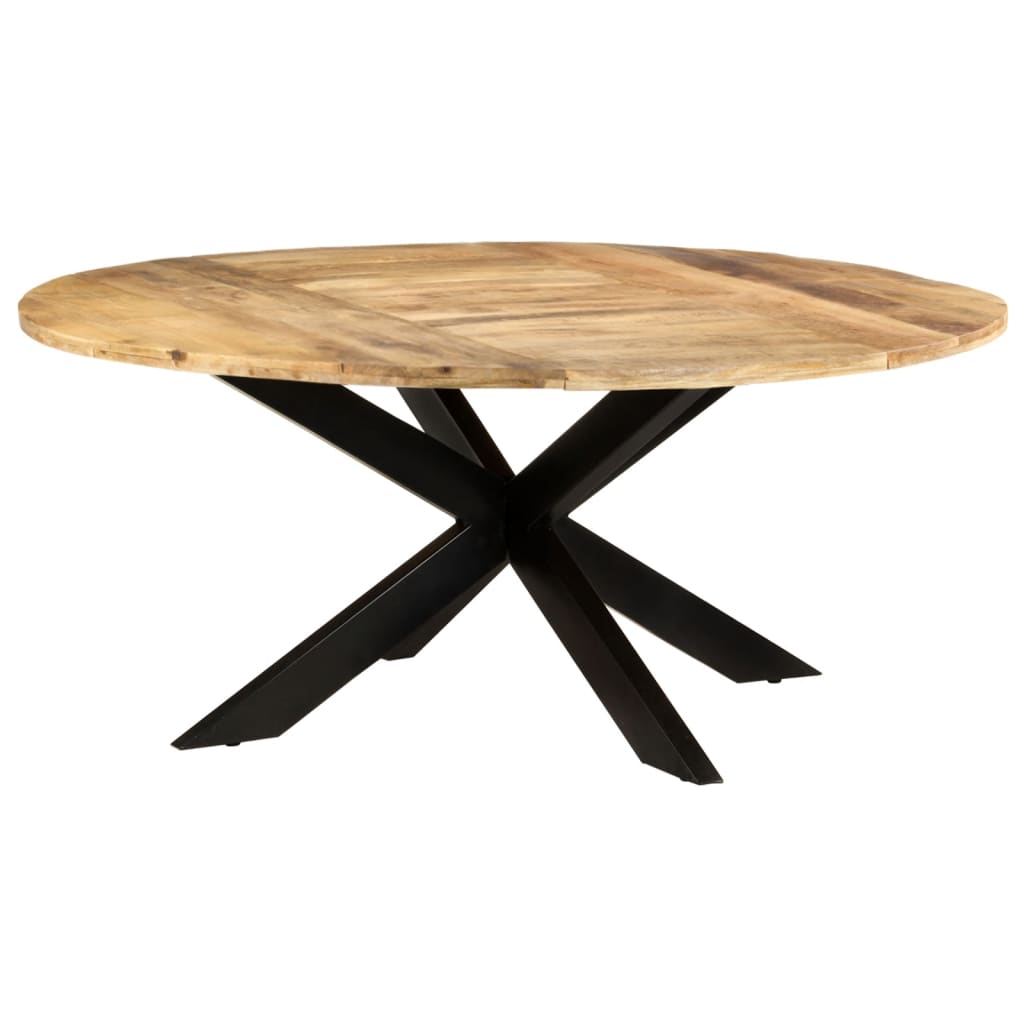 Eettafel rond 175x75 cm ruw mangohout is nu te koop bij PeponiXL, paradijselijk wonen!
