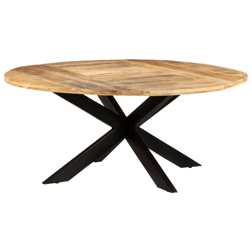 Eettafel rond 175x75 cm ruw mangohout is nu te koop bij PeponiXL, paradijselijk wonen!