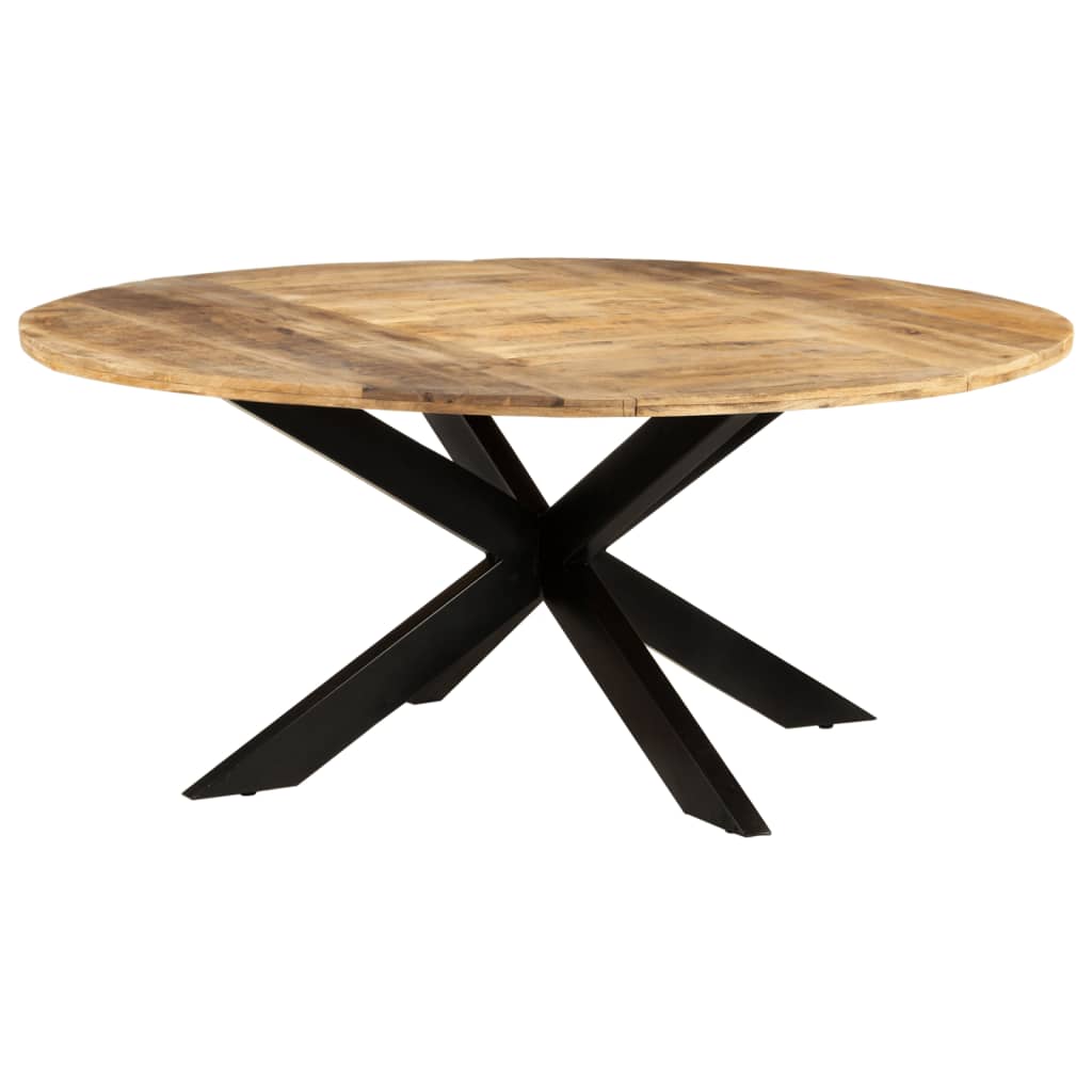 Eettafel rond 175x75 cm ruw mangohout is nu te koop bij PeponiXL, paradijselijk wonen!