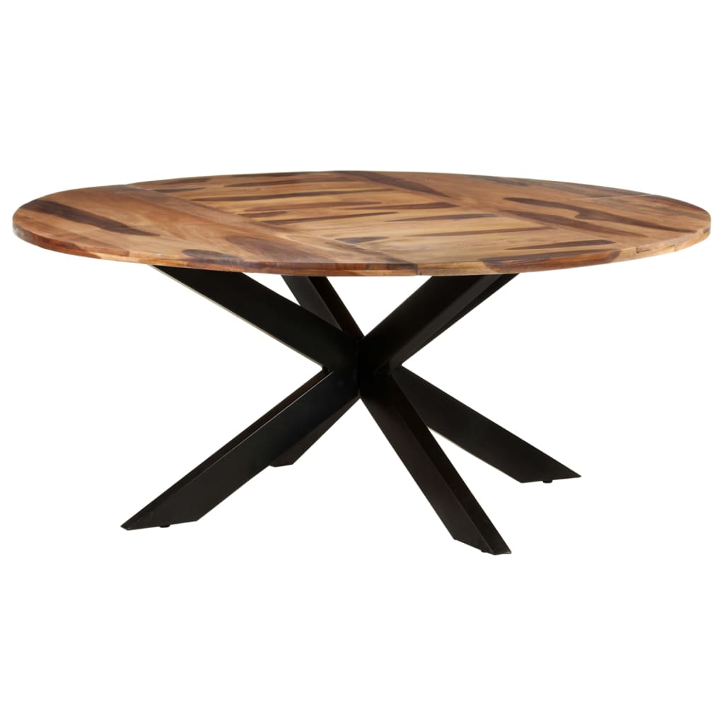 Eettafel rond 175x75 cm acaciahout met honingkleurige afwerking is nu te koop bij PeponiXL, paradijselijk wonen!