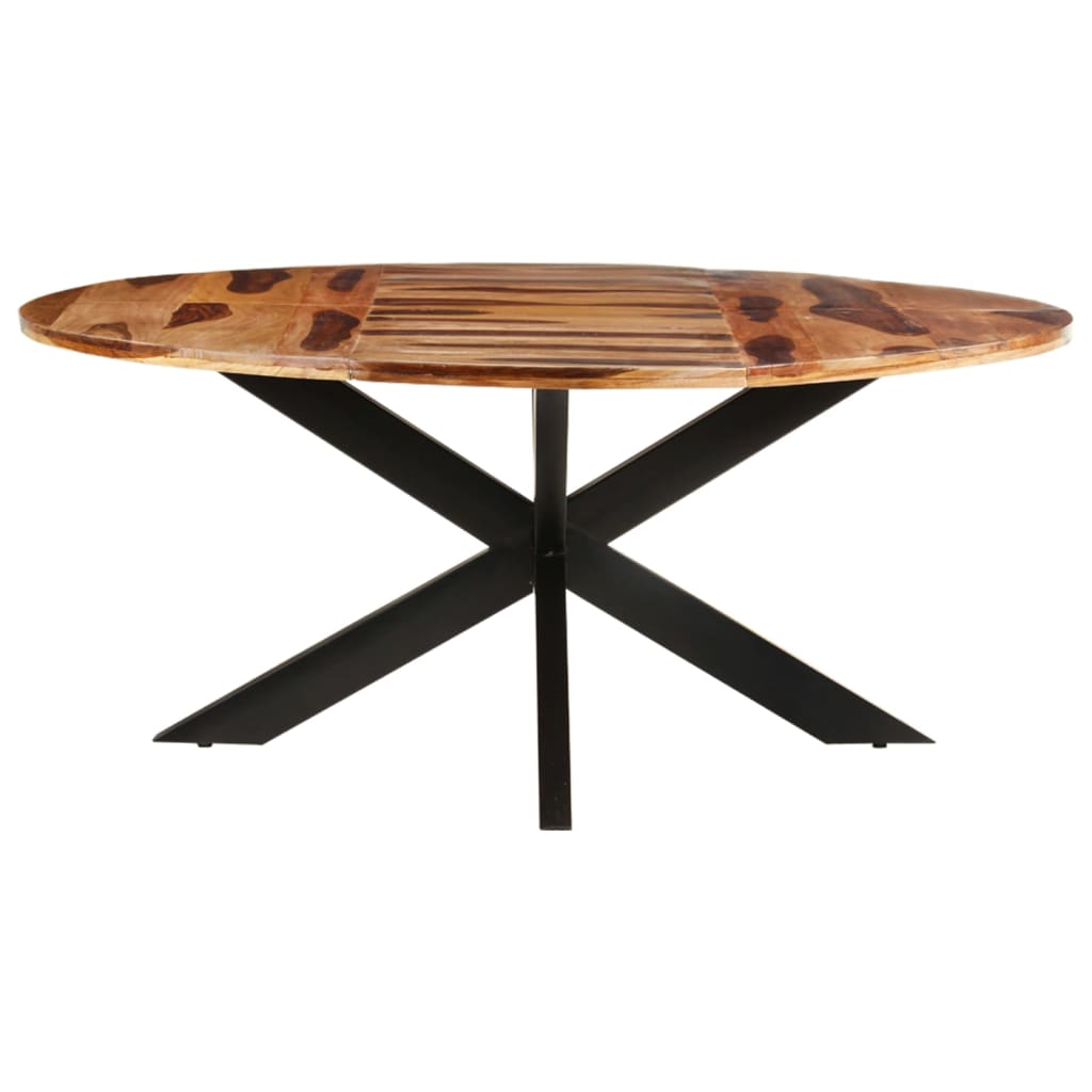 Eettafel rond 175x75 cm acaciahout met honingkleurige afwerking is nu te koop bij PeponiXL, paradijselijk wonen!