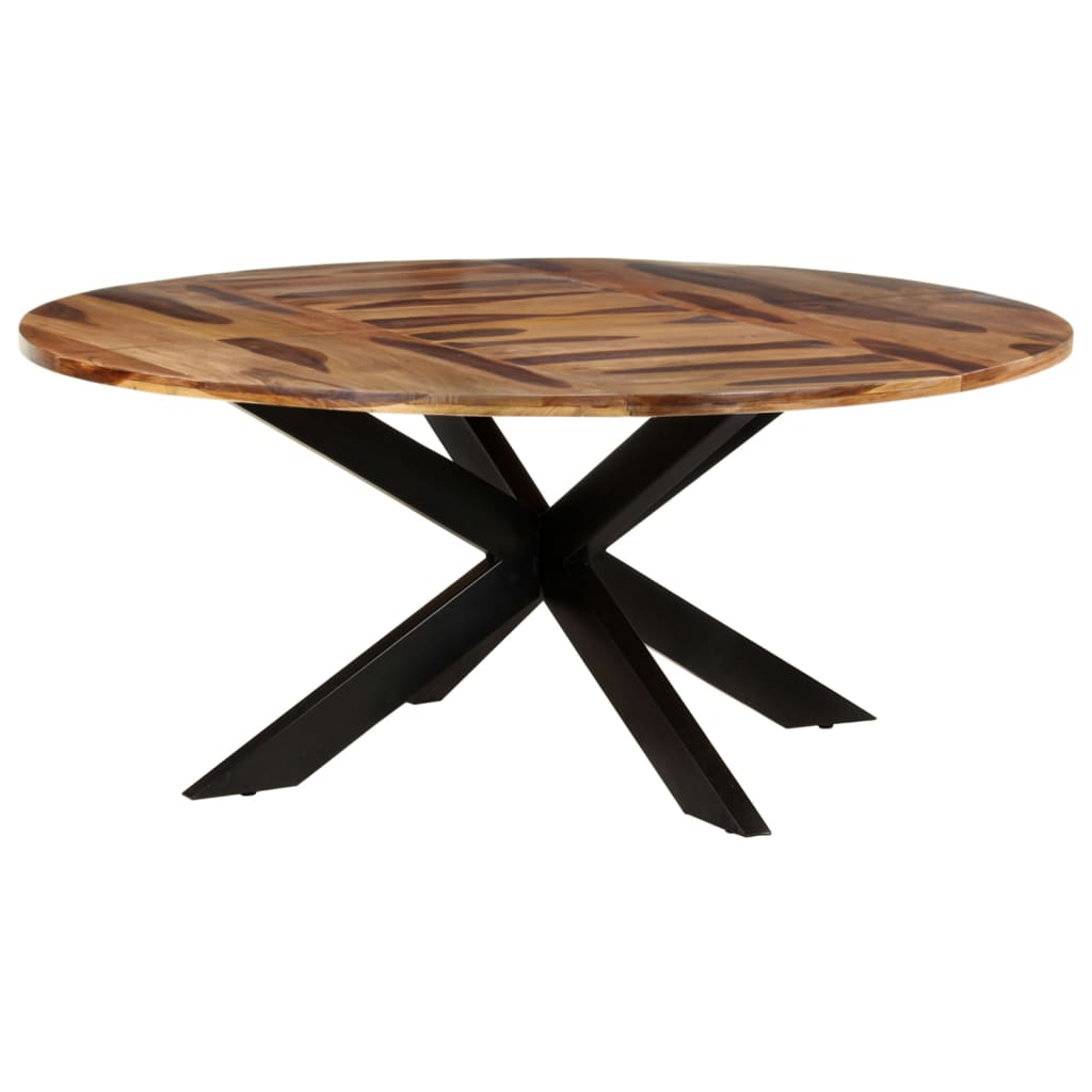 Eettafel rond 175x75 cm acaciahout met honingkleurige afwerking is nu te koop bij PeponiXL, paradijselijk wonen!