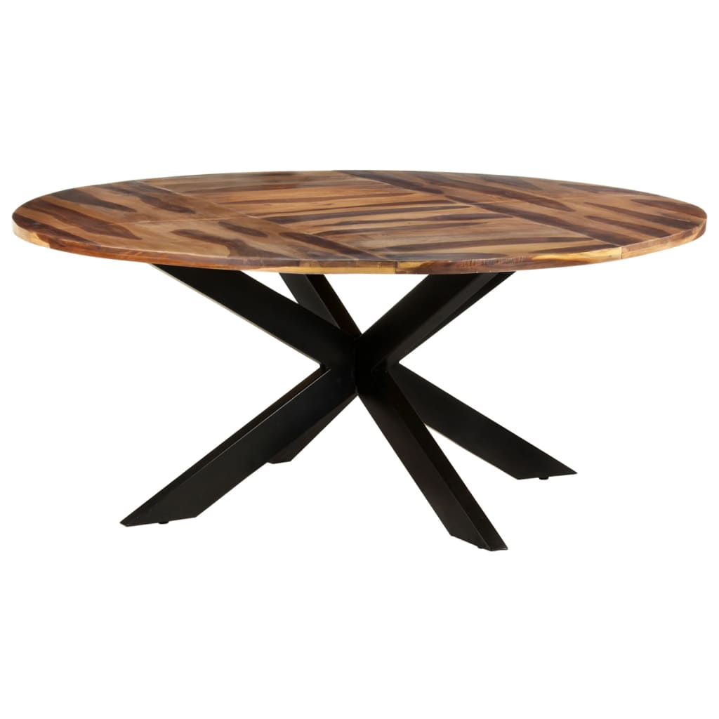 Eettafel rond 175x75 cm acaciahout met honingkleurige afwerking is nu te koop bij PeponiXL, paradijselijk wonen!