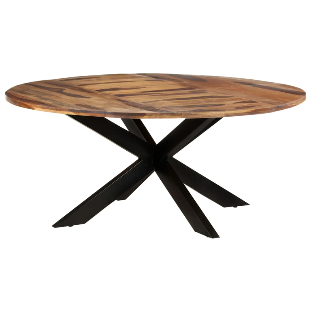 Eettafel rond 175x75 cm acaciahout met honingkleurige afwerking is nu te koop bij PeponiXL, paradijselijk wonen!