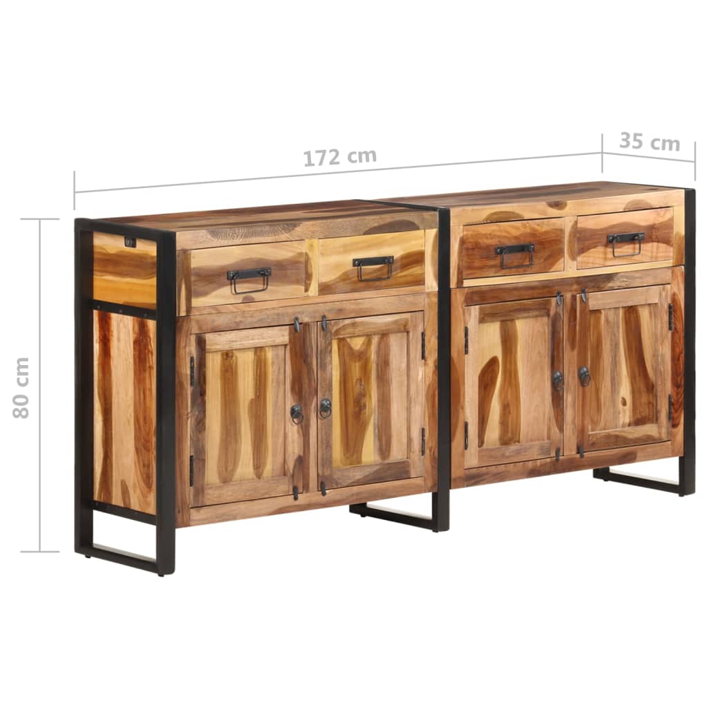 Dressoir 172x35x80 cm acaciahout met honingkleurige afwerking is nu te koop bij PeponiXL, paradijselijk wonen!
