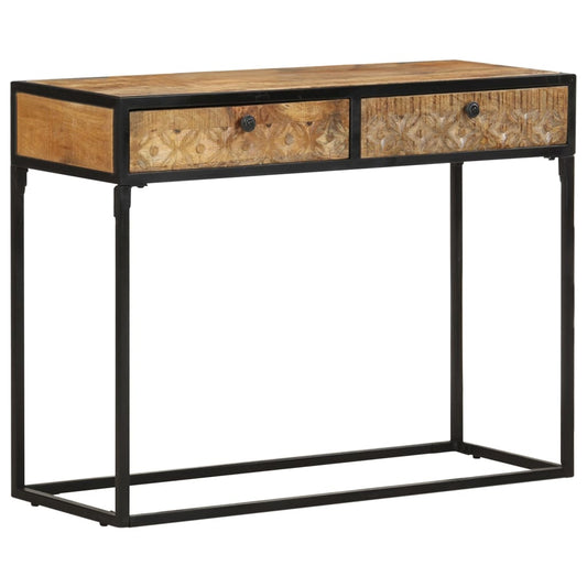 Wandtafel 100x35x75 cm massief mangohout is nu te koop bij PeponiXL, paradijselijk wonen!