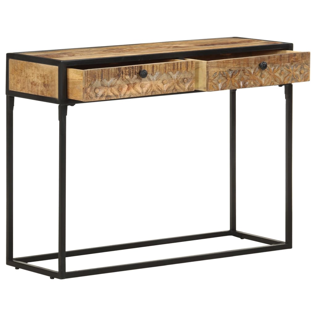 Wandtafel 100x35x75 cm massief mangohout is nu te koop bij PeponiXL, paradijselijk wonen!