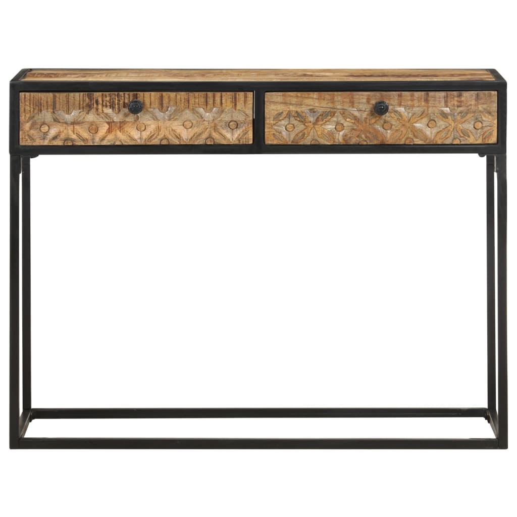 Wandtafel 100x35x75 cm massief mangohout is nu te koop bij PeponiXL, paradijselijk wonen!