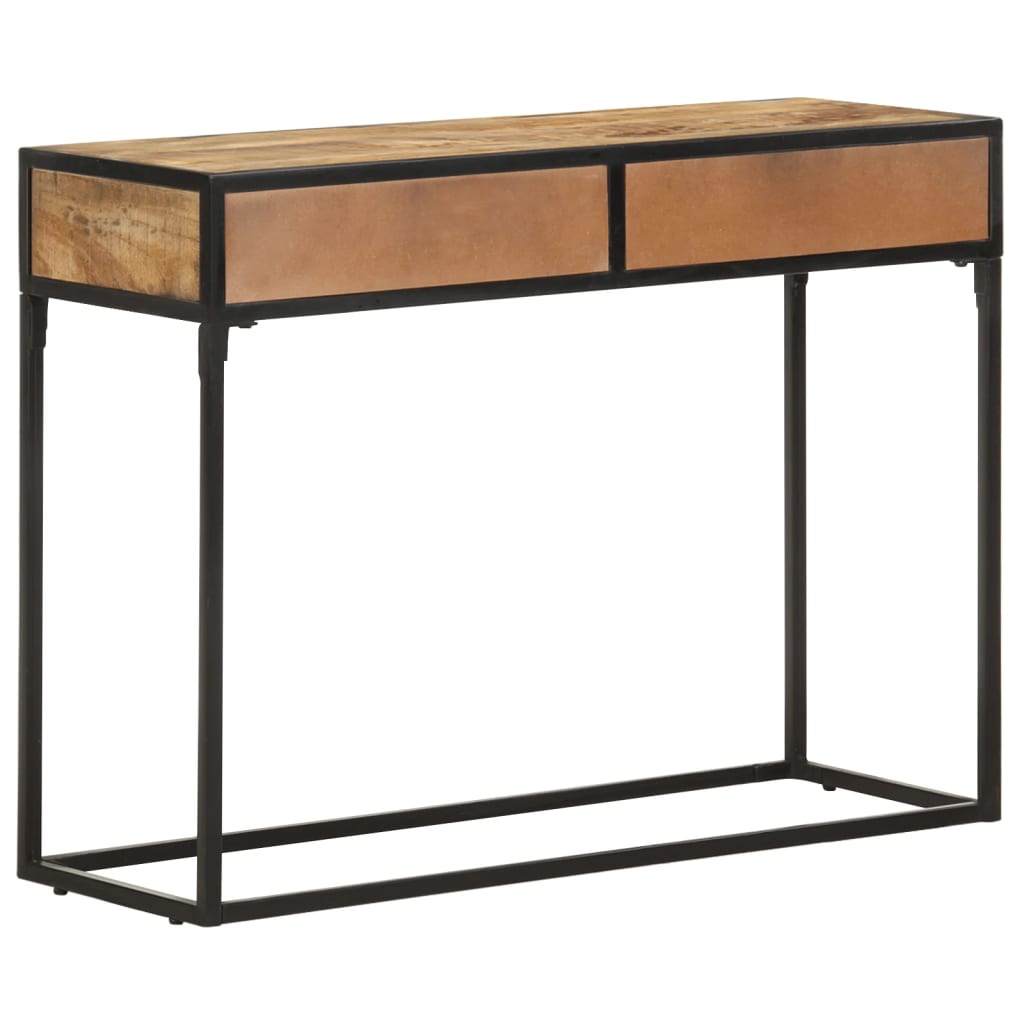 Wandtafel 100x35x75 cm massief mangohout is nu te koop bij PeponiXL, paradijselijk wonen!
