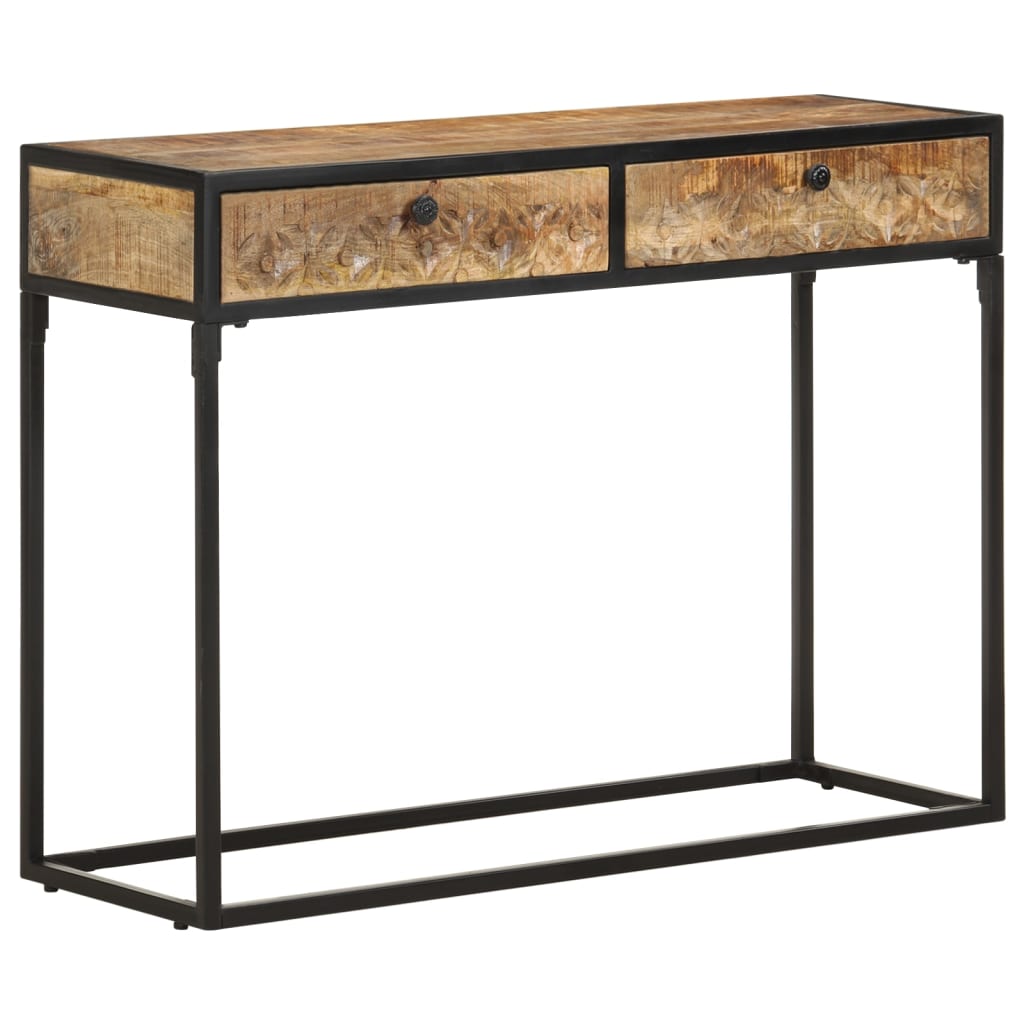 Wandtafel 100x35x75 cm massief mangohout is nu te koop bij PeponiXL, paradijselijk wonen!