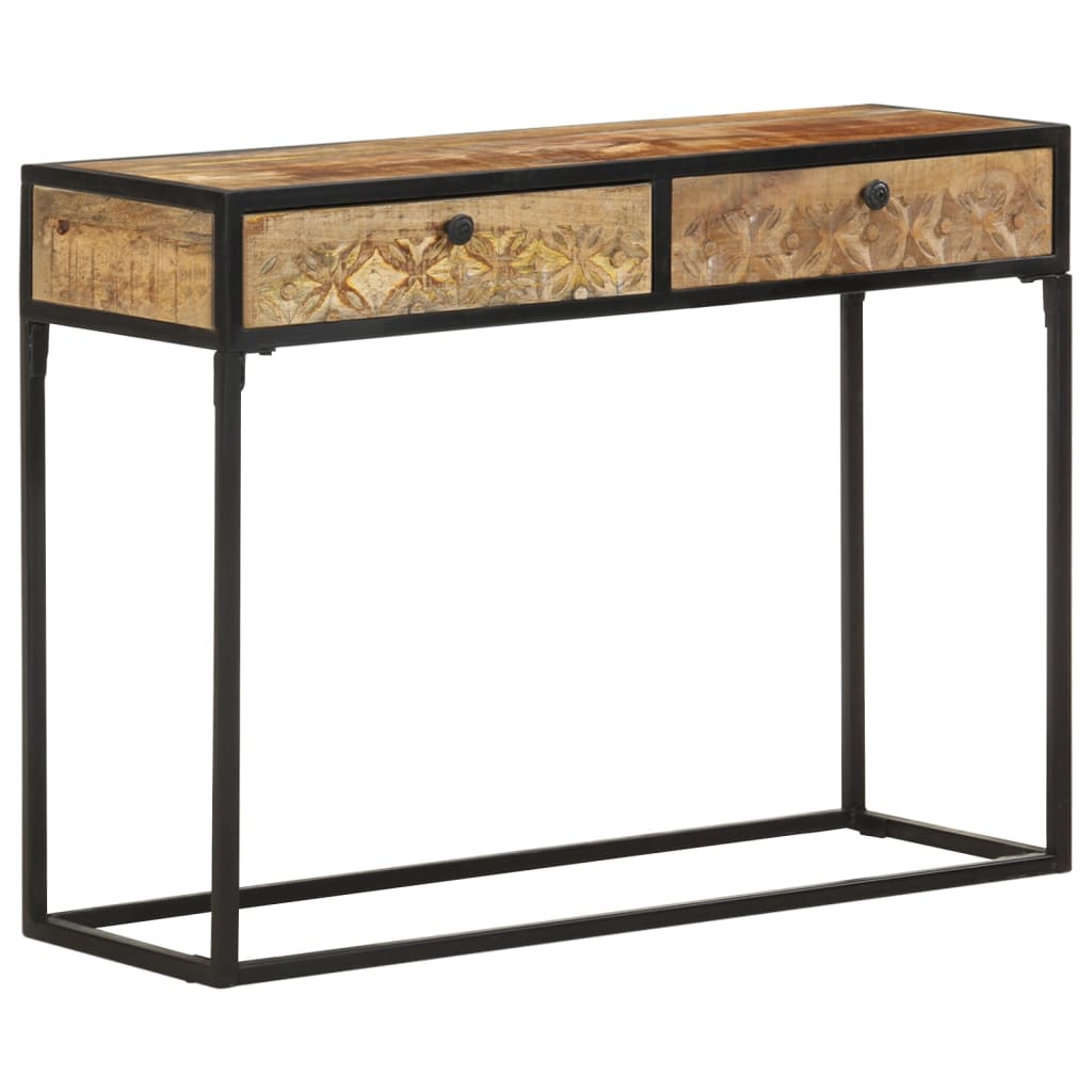 Wandtafel 100x35x75 cm massief mangohout is nu te koop bij PeponiXL, paradijselijk wonen!