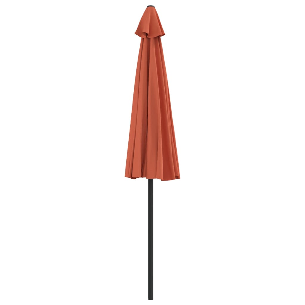 Balkonparasol half met aluminium paal 270x144x222 cm terracotta is nu te koop bij PeponiXL, paradijselijk wonen!
