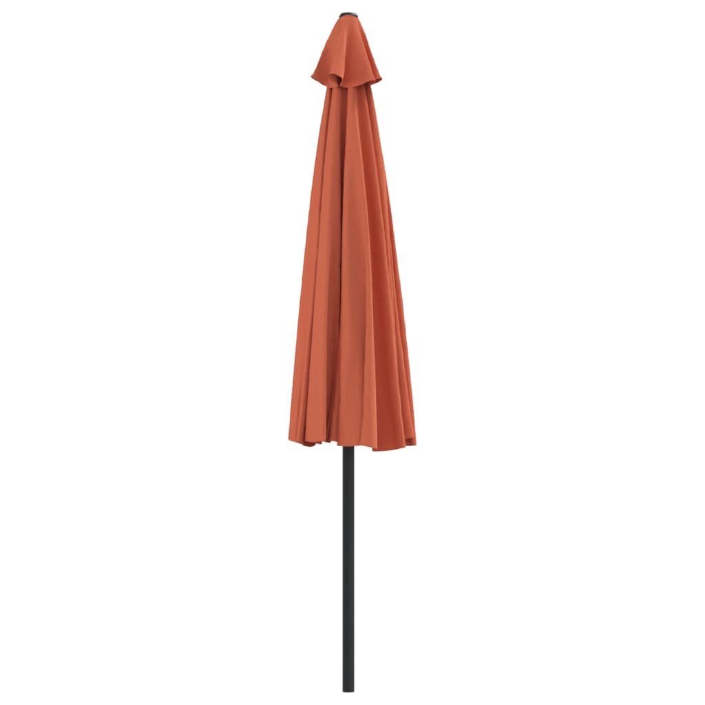 Balkonparasol half met aluminium paal 300x155x223 cm terracotta is nu te koop bij PeponiXL, paradijselijk wonen!