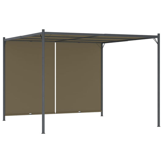 Pergola met uittrekbaar dak 180 g/m² 3x3 m taupe is nu te koop bij PeponiXL, paradijselijk wonen!
