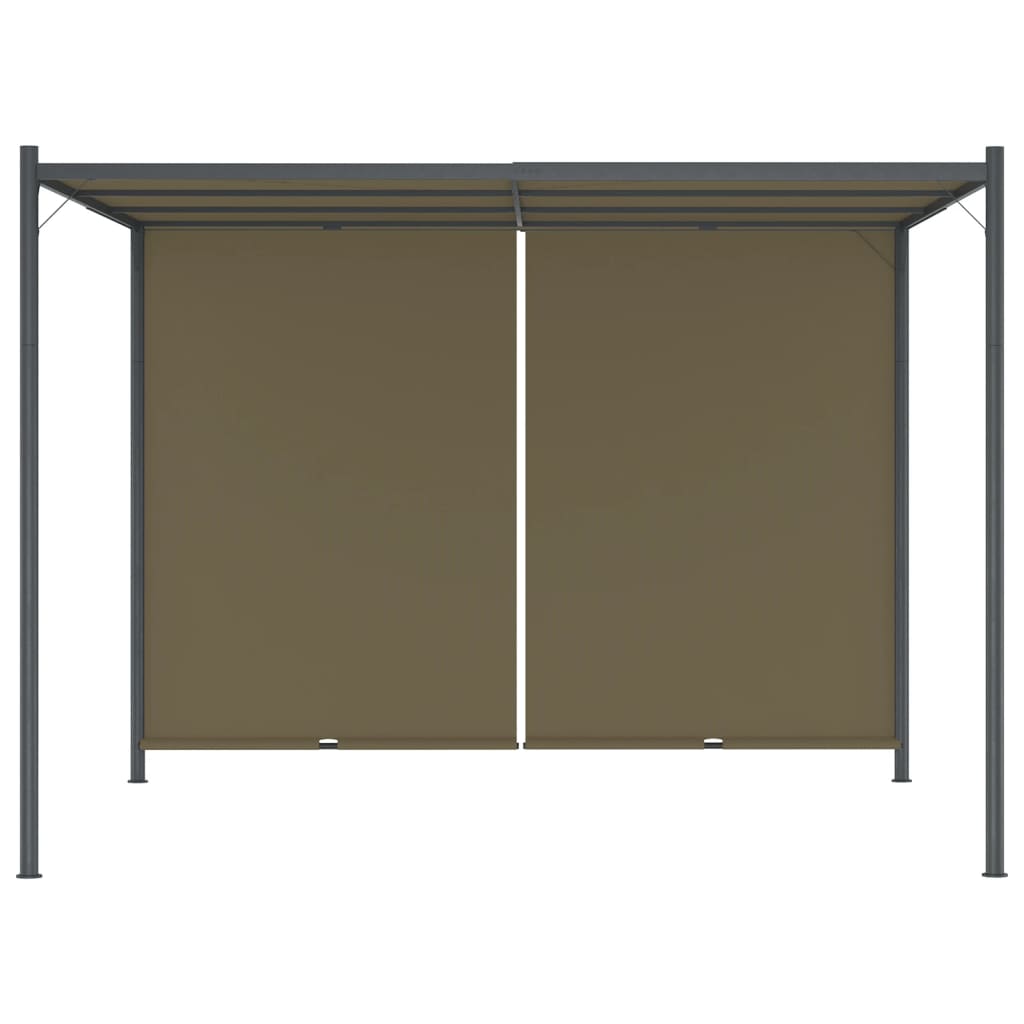 Pergola met uittrekbaar dak 180 g/m² 3x3 m taupe is nu te koop bij PeponiXL, paradijselijk wonen!