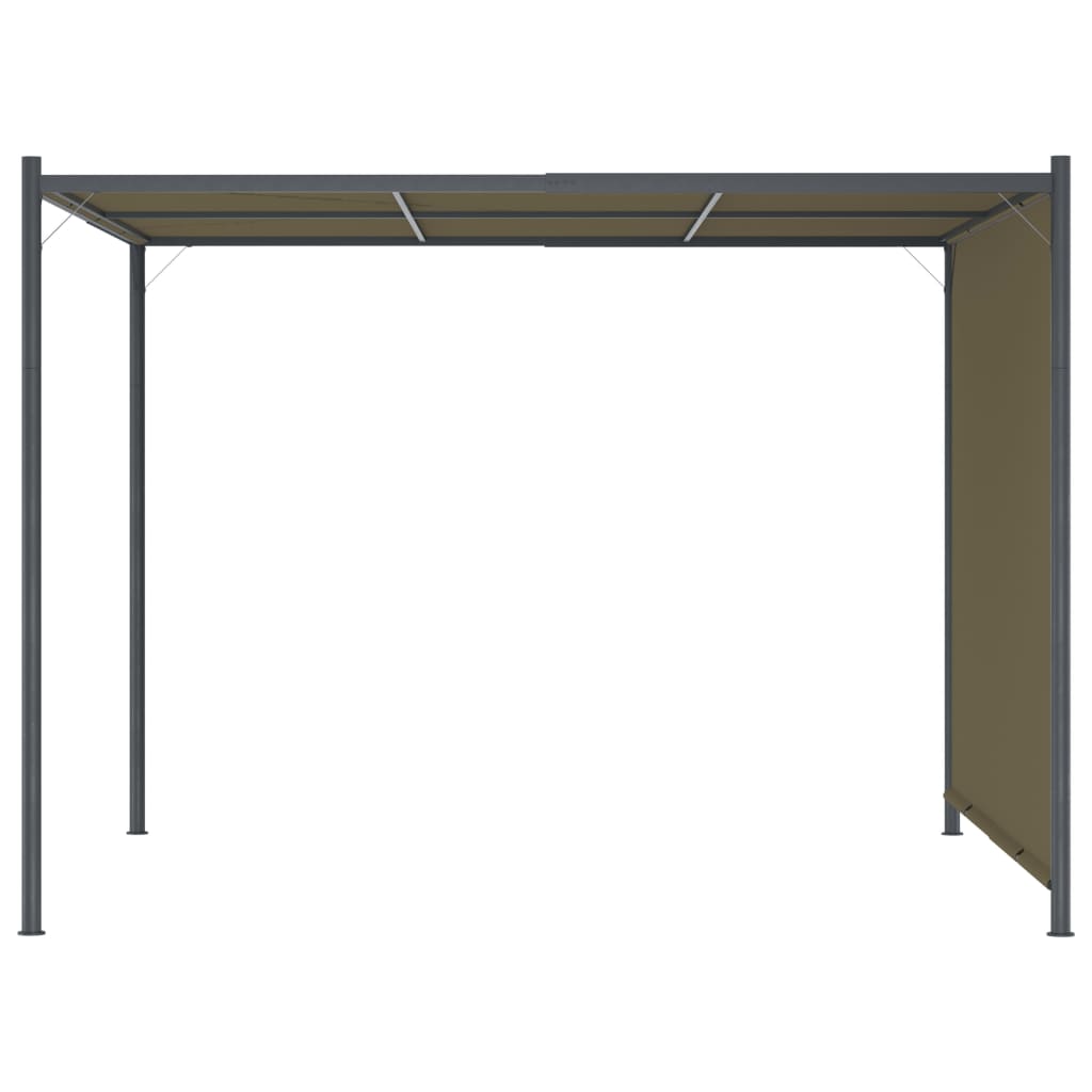 Pergola met uittrekbaar dak 180 g/m² 3x3 m taupe is nu te koop bij PeponiXL, paradijselijk wonen!