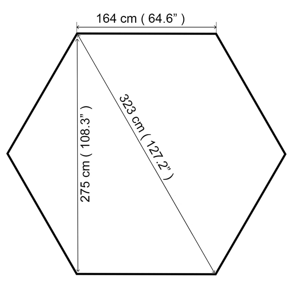 Tuinprieel 180 g/m² 323x275x265 cm wit