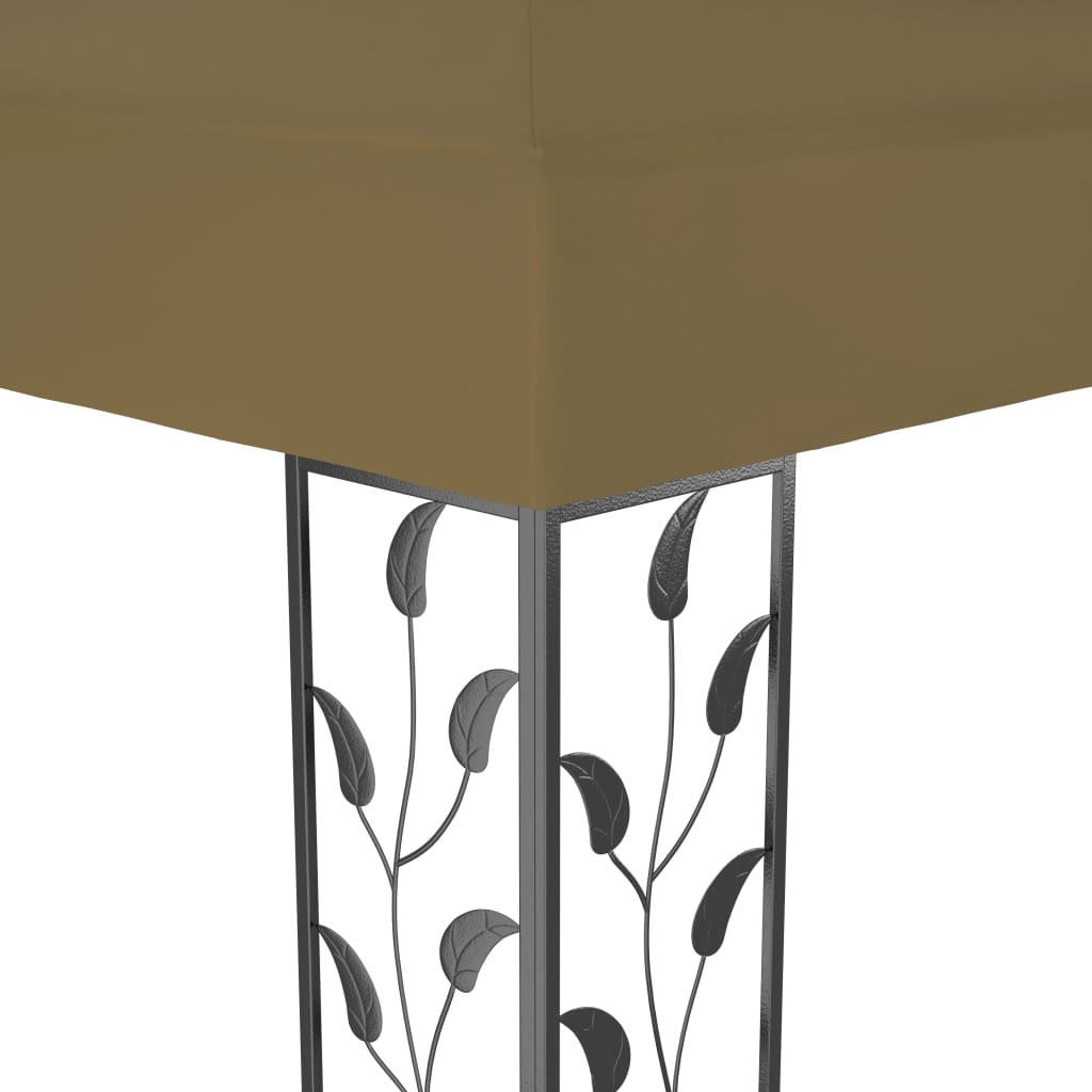 Prieel met dubbel dak 180 g/m² 3x4 m taupe is nu te koop bij PeponiXL, paradijselijk wonen!