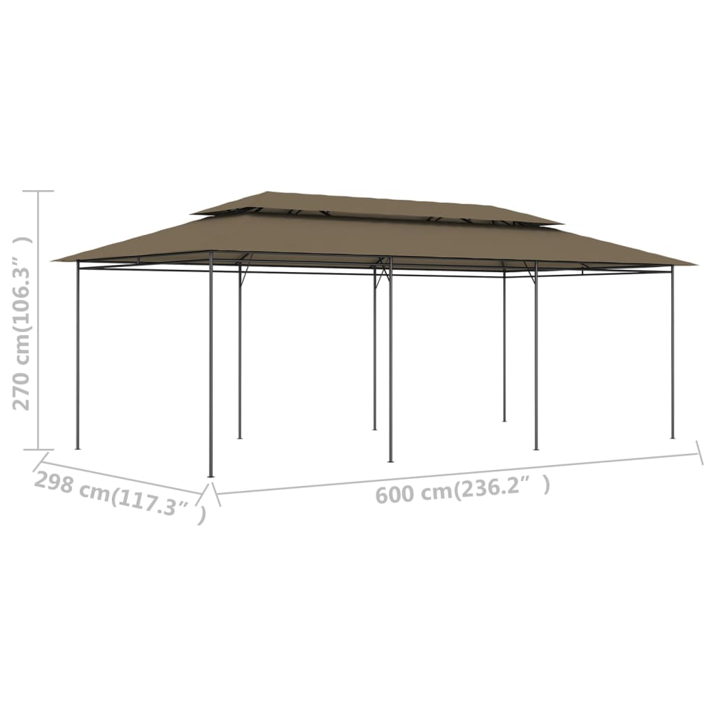 Prieel 180 g/m² 600x298x270 cm taupe