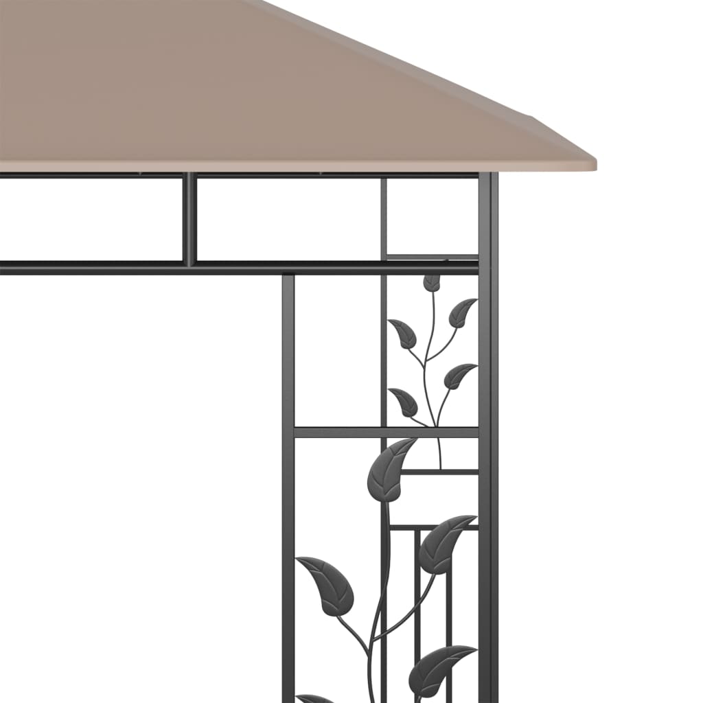 Prieel met klamboe 3x3x2,73 m 180 g/m² taupe is nu te koop bij PeponiXL, paradijselijk wonen!