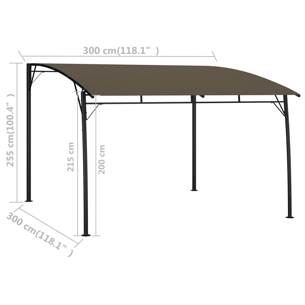 Zonneluifel 3x3x2,55 m taupe is nu te koop bij PeponiXL, paradijselijk wonen!