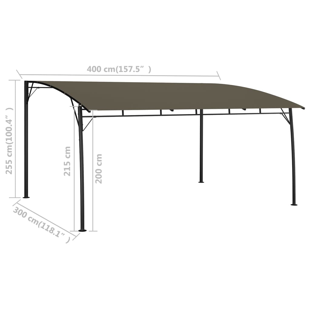 Zonneluifel 4x3x2,55 m taupe is nu te koop bij PeponiXL, paradijselijk wonen!