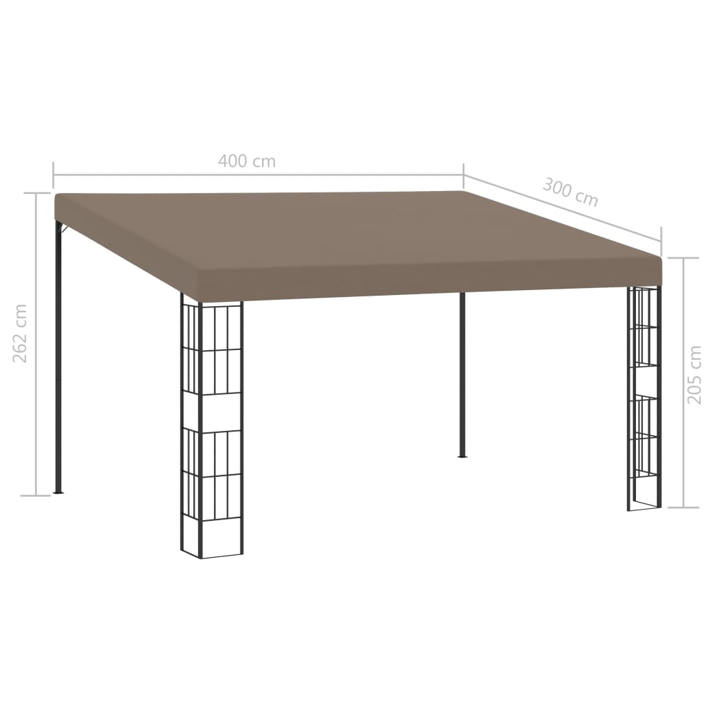 Wandprieel 4x3 m stof taupe is nu te koop bij PeponiXL, paradijselijk wonen!