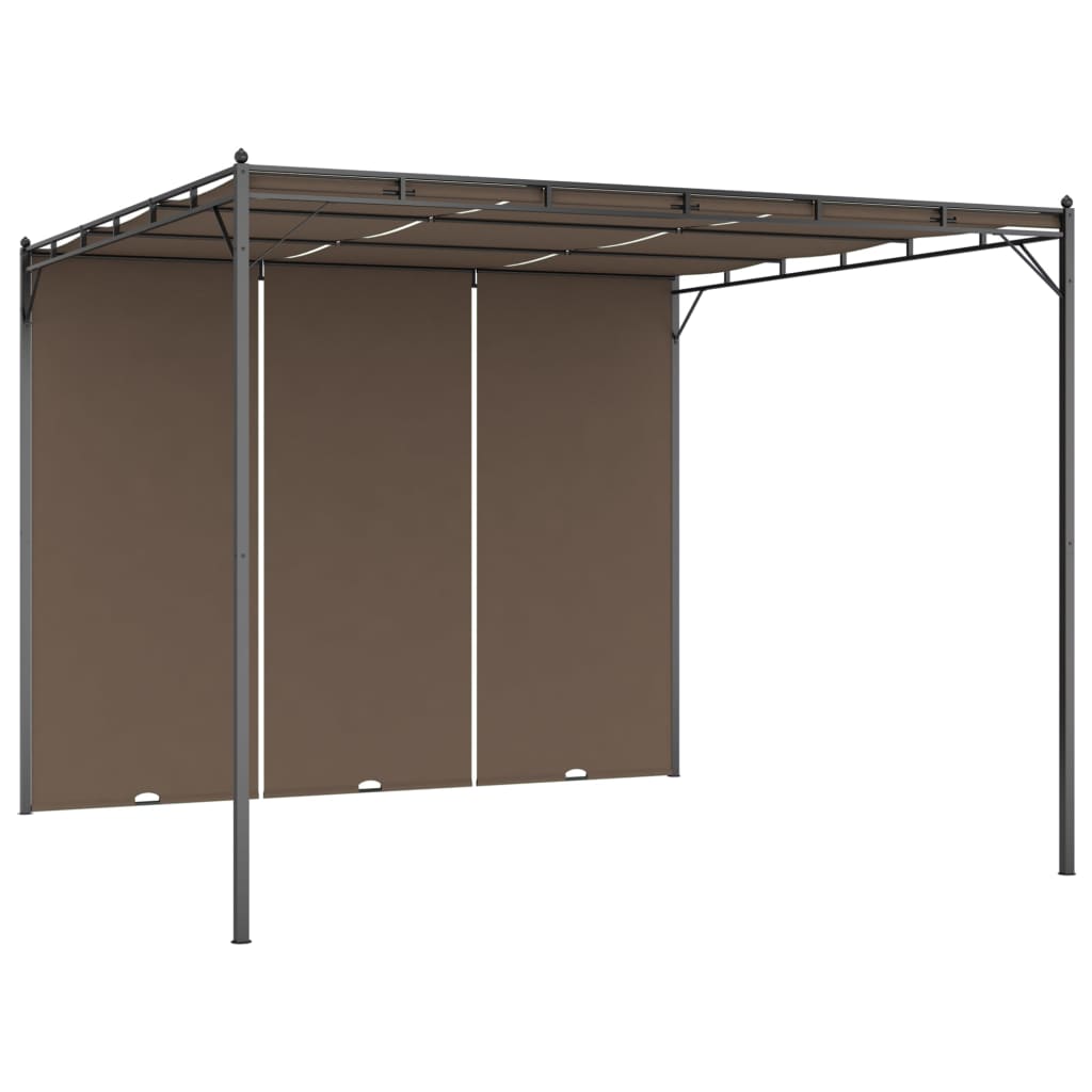 Tuinprieel met zijgordijn 3x3x2,25 m taupe is nu te koop bij PeponiXL, paradijselijk wonen!
