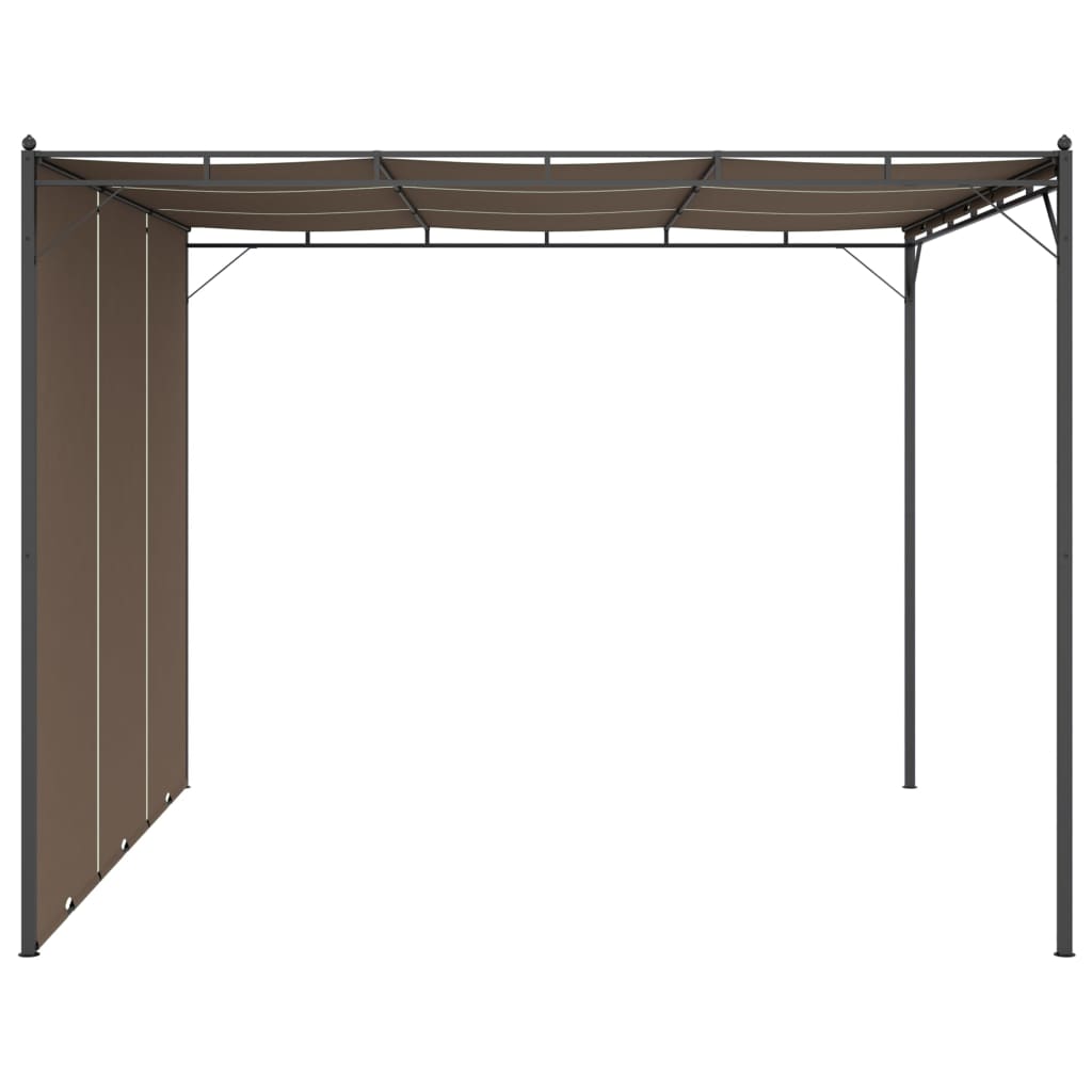 Tuinprieel met zijgordijn 3x3x2,25 m taupe is nu te koop bij PeponiXL, paradijselijk wonen!