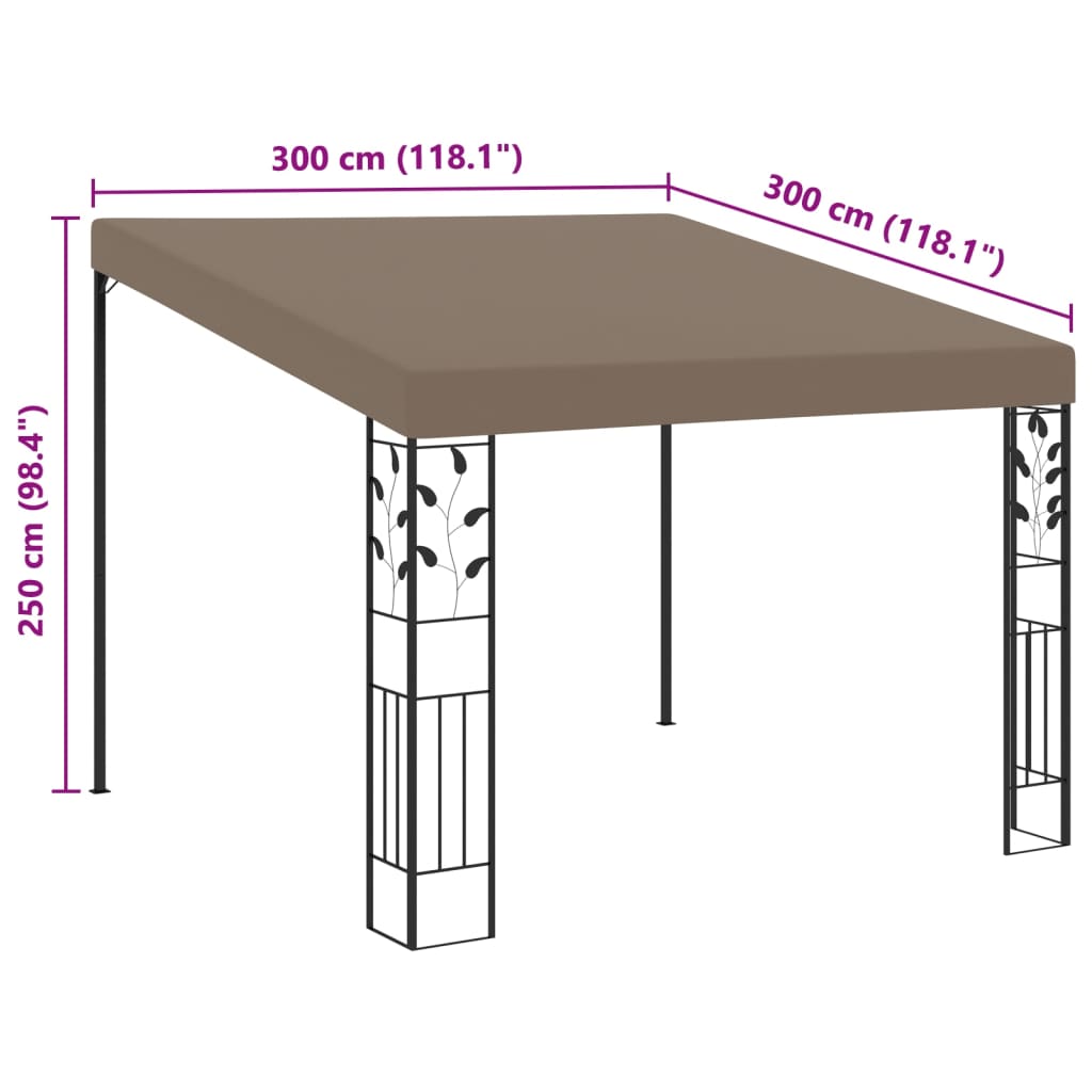 Wandprieel 3x3x2,5 m taupe is nu te koop bij PeponiXL, paradijselijk wonen!