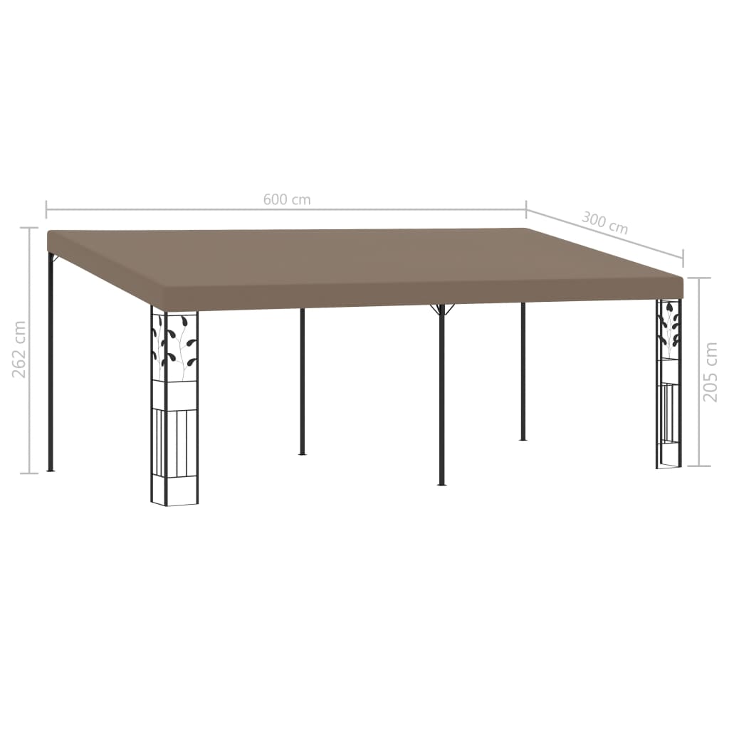 Wandprieel 6x3x2,5 m taupe is nu te koop bij PeponiXL, paradijselijk wonen!