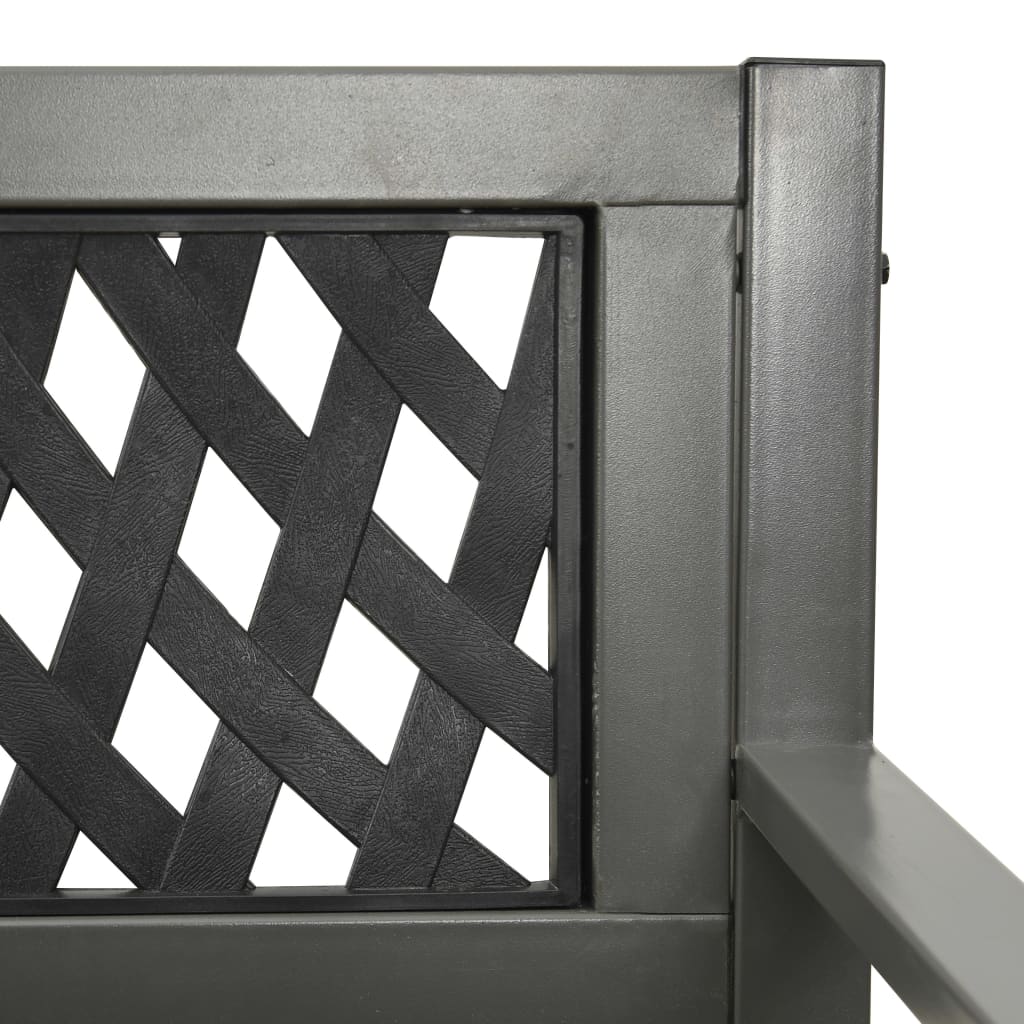 Tuinbank 125 cm staal grijs is nu te koop bij PeponiXL, paradijselijk wonen!