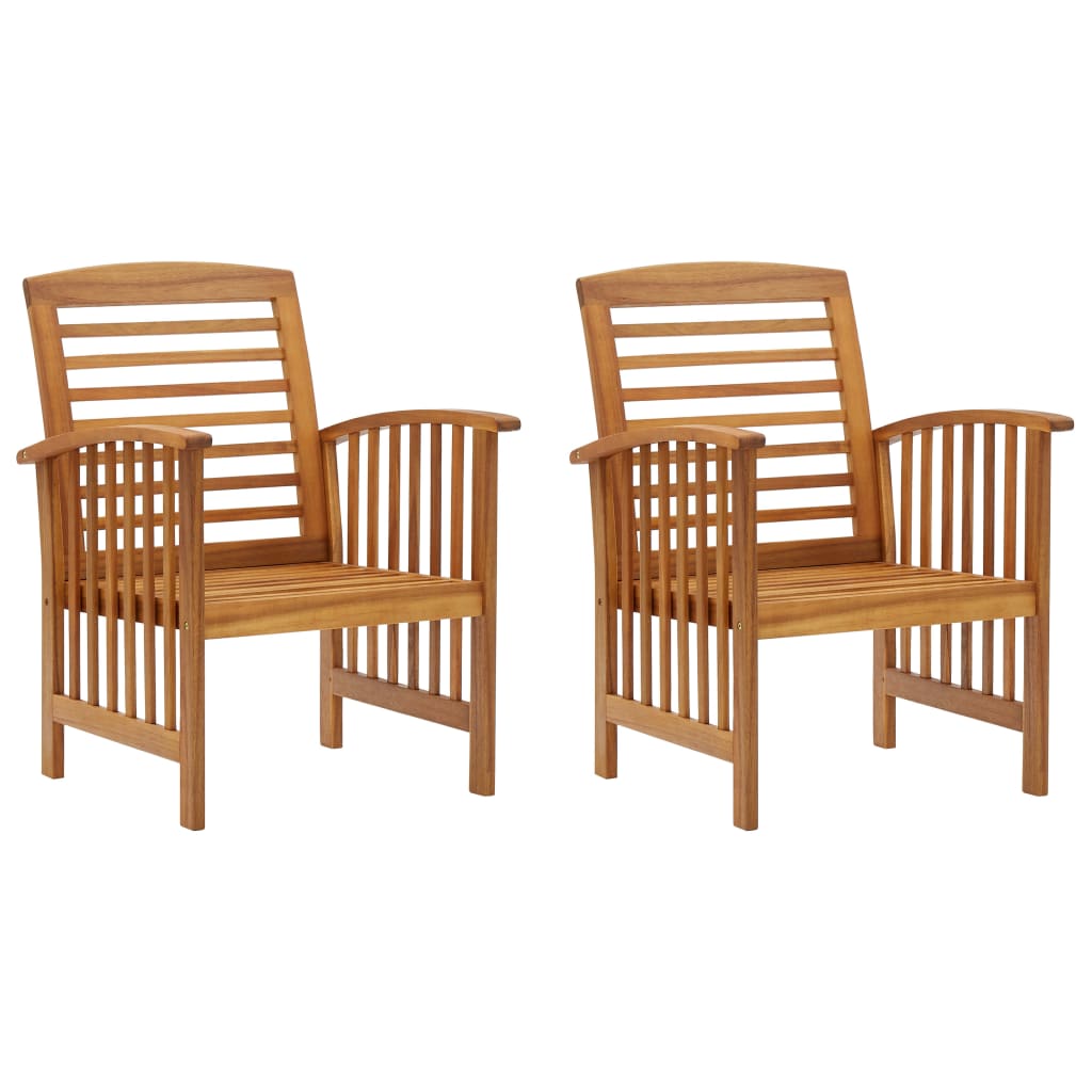 Tuinstoelen 2 st massief acaciahout is nu te koop bij PeponiXL, paradijselijk wonen!