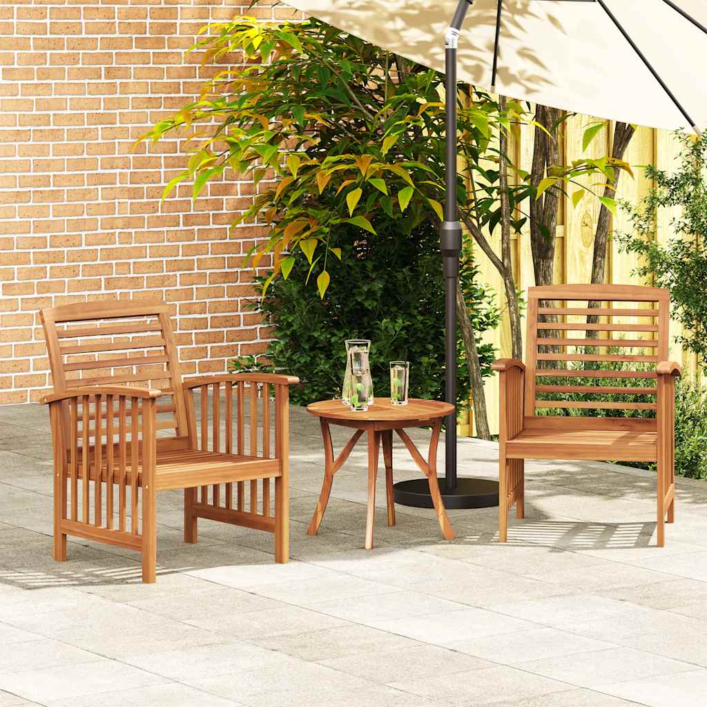 Tuinstoelen 2 st massief acaciahout is nu te koop bij PeponiXL, paradijselijk wonen!