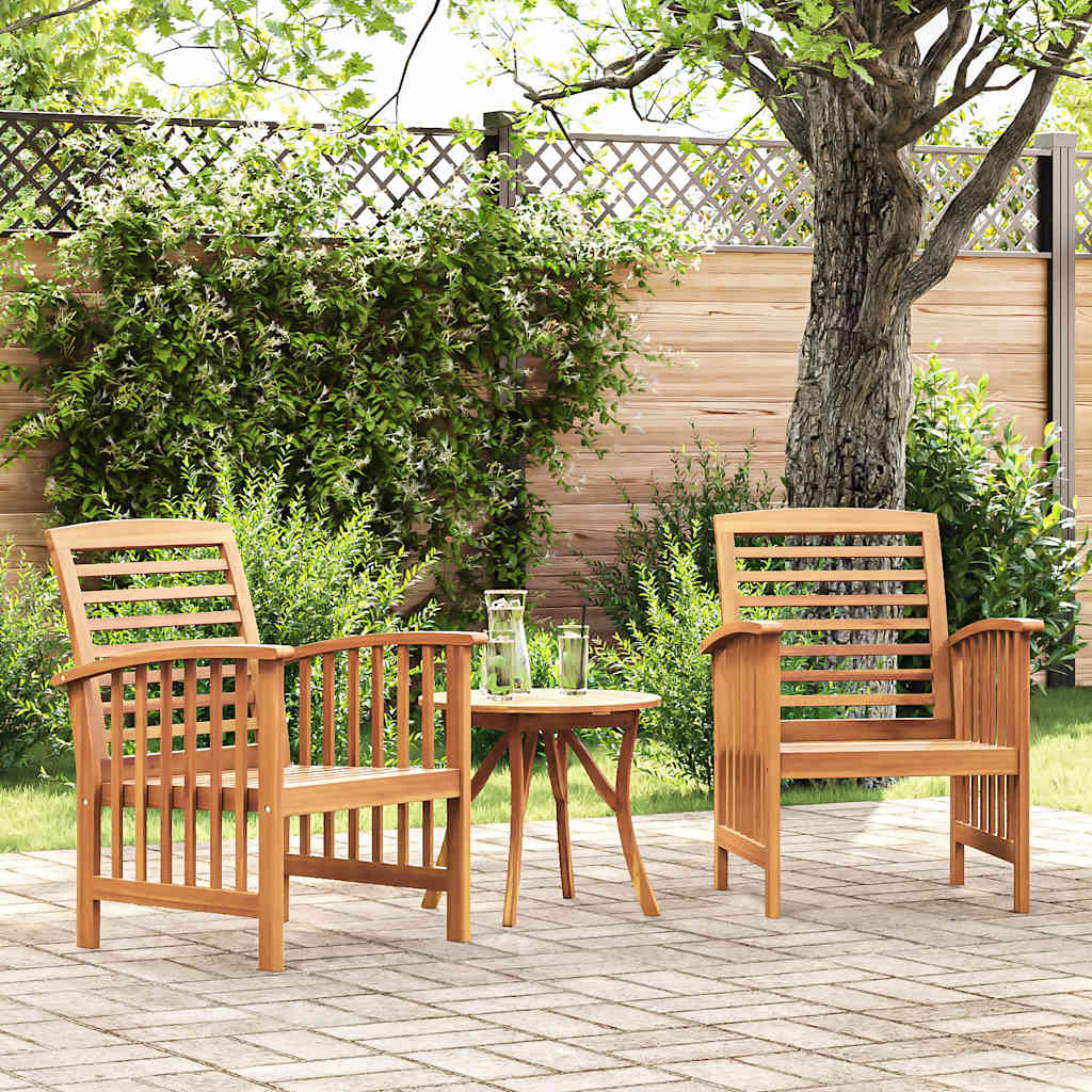 Tuinstoelen 2 st massief acaciahout is nu te koop bij PeponiXL, paradijselijk wonen!