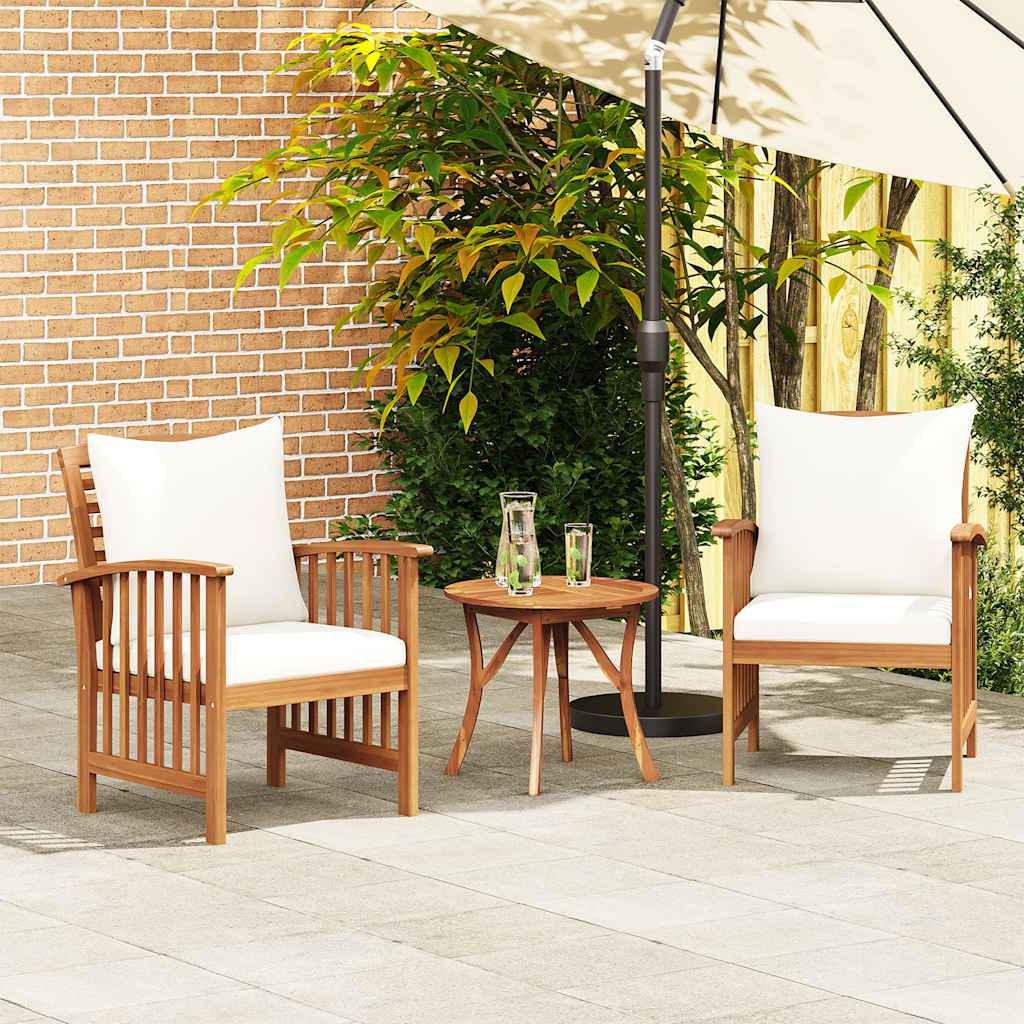 Tuinstoelen 2 st met kussens massief acaciahout is nu te koop bij PeponiXL, paradijselijk wonen!