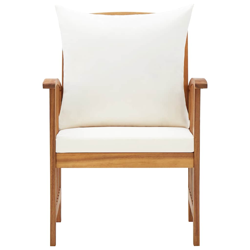 Tuinstoelen 2 st met kussens massief acaciahout is nu te koop bij PeponiXL, paradijselijk wonen!