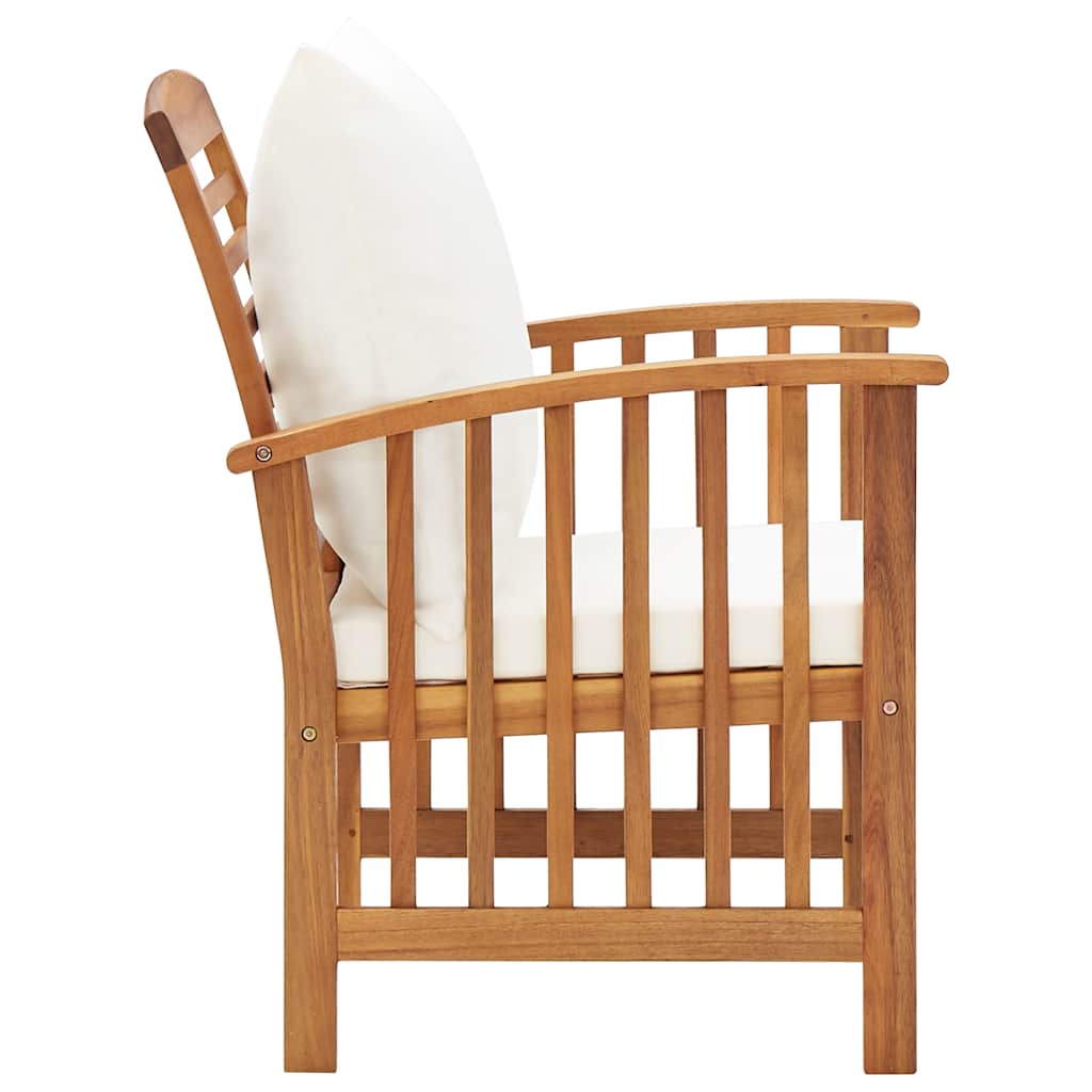Tuinstoelen 2 st met kussens massief acaciahout is nu te koop bij PeponiXL, paradijselijk wonen!