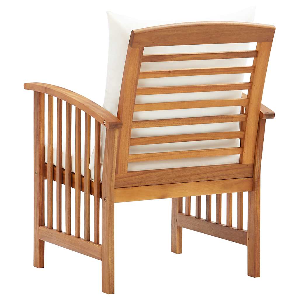 Tuinstoelen 2 st met kussens massief acaciahout is nu te koop bij PeponiXL, paradijselijk wonen!