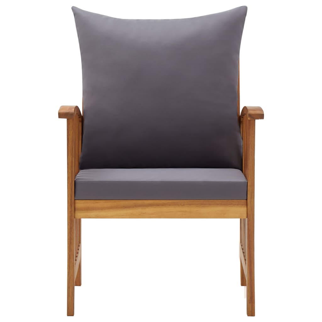 Tuinstoelen 2 st met kussens massief acaciahout is nu te koop bij PeponiXL, paradijselijk wonen!