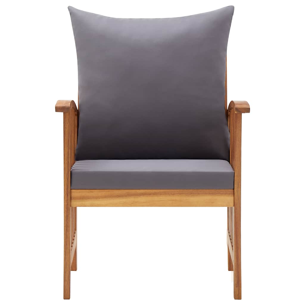 Tuinstoelen 2 st met kussens massief acaciahout is nu te koop bij PeponiXL, paradijselijk wonen!