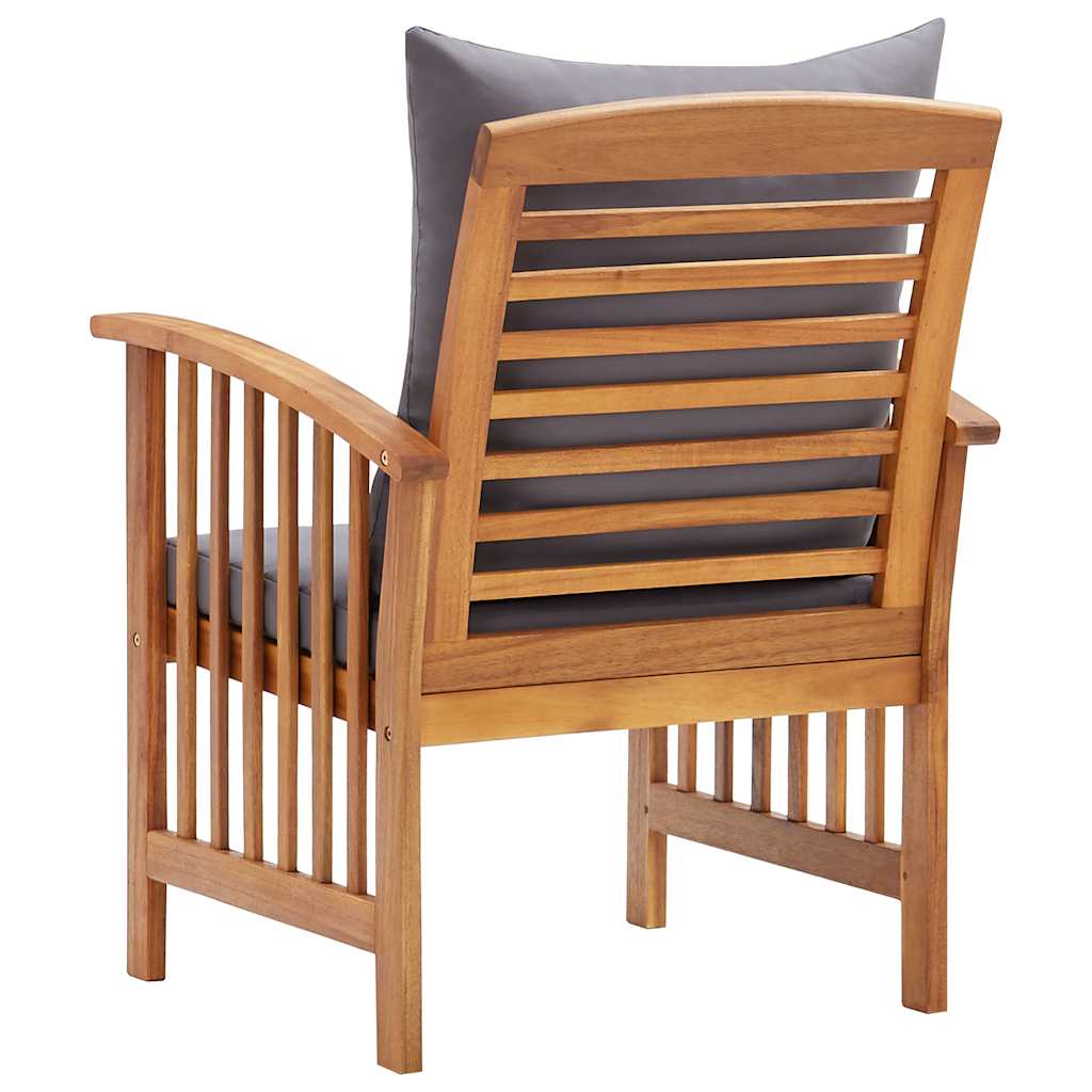 Tuinstoelen 2 st met kussens massief acaciahout is nu te koop bij PeponiXL, paradijselijk wonen!