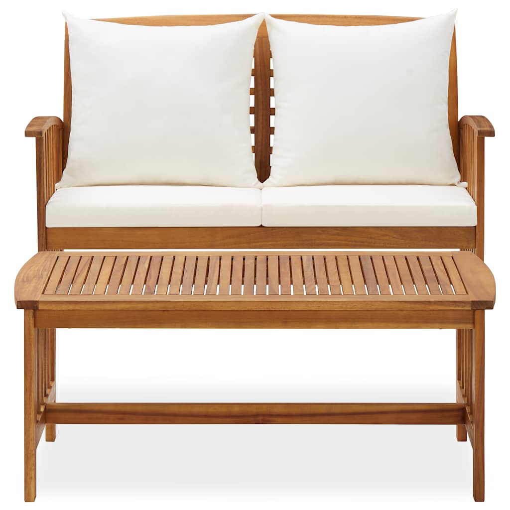 2-delige Loungeset met kussens massief acaciahout is nu te koop bij PeponiXL, paradijselijk wonen!