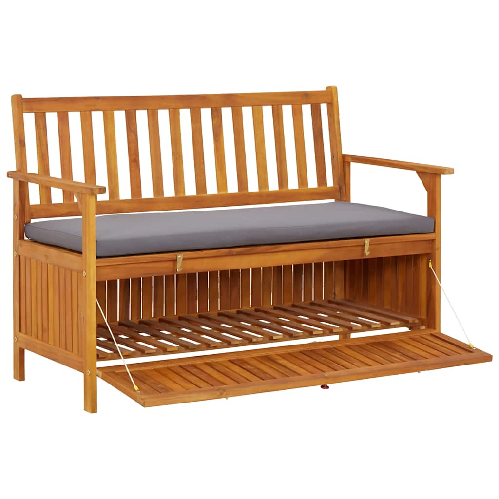 Tuinopbergbank 120 cm massief acaciahout is nu te koop bij PeponiXL, paradijselijk wonen!